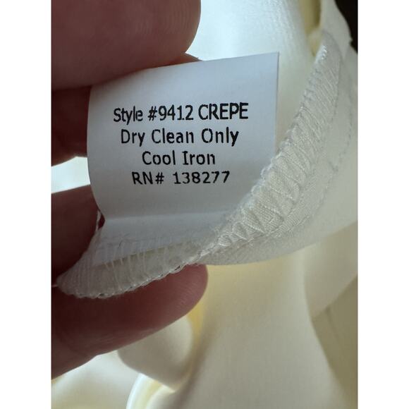 Estelle and Finn Stretch Crepe Ankle Pant Ivory Invisible Front Zip Women's 6 - Picture 7 of 8